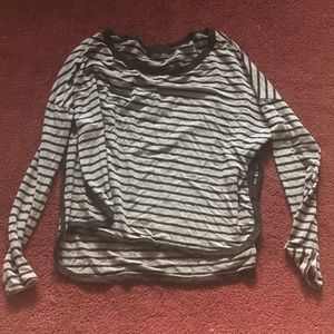 Black and gray long sleeve shirt